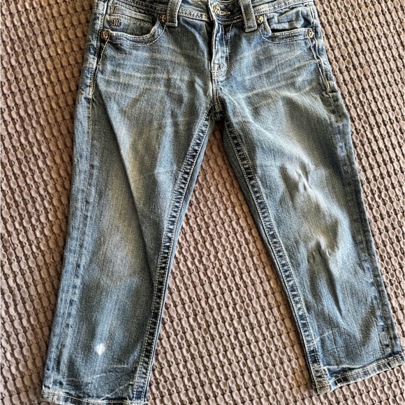 Miss Me Light Blue Skinny Jeans with Beaded Wing Embroidery - Picture 4 of 4